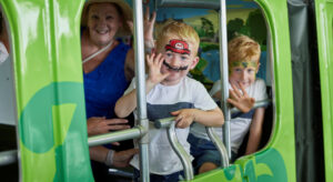 50th anniversary celebrations of the Beaulieu monorail with Lord Montagu and his sister Mary