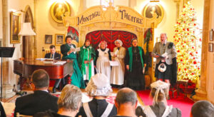 A Christmas Carol pantomime rehearsals in Palace House at Beaulieu this Christmas